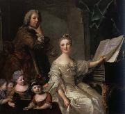 Jjean-Marc nattier The Artist and his Family oil painting